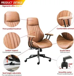 Office Chair Home Office Desk Chair Modern Computer Chair High Back Lumbar Support Executive