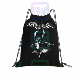 Bathory Black Metal Drawstring Bags Gym Bag Hot New Style Gymnast Bag Multi-functi t7M9 #
