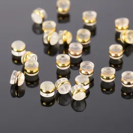 20pcs/działka okrągłe miękkie silikonowe gumowe ucha tylne zatrzymanie silikonowe silikonowe zatyczki do uszu do biżuterii produkujące karty kolczykowe DIY Akcesoria