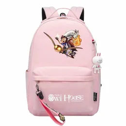 The Owl House Kawaii Ragazzi Ragazze Bambini Borse per libri scolastici Donne Bagpack Adolescenti Zaino da viaggio per laptop in tela d0oJ #