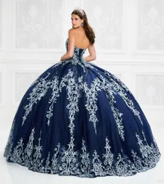 2021 Милое синее бальное платье Quinceanera Платья с аппликациями из бисера на шнуровке Платье для выпускного вечера длиной до пола Vestido De Festa Sweet 16 2801899