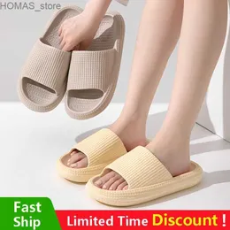 Ev Ayakkabı Tasarımcısı Yaz Kalın Platform Banyo Erkekleri Terlik Kadın Moda Yumuşak Sole Kapalı Sandalet Slip Olmayan Flip Flops Erkek Slaytlar Y240401