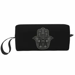 Hamsa Hand Amulet Make-up Tas Vrouwen Kawaii Grote Capaciteit Hand Van Fatima Make-up Case Schoheidsopslag Toyreltassen T2D6＃