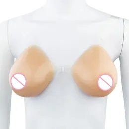STD Style Fake Silicone Breast Forms Drag Queen for Shemale Cross Dressing Open Boobs Artificial Tear Drop Shape 240323