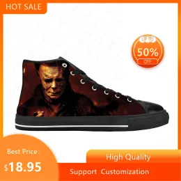 Schuhe heiße Myers Horror Scary Movie Gothic Halloween Michael Casual Schuhe High Top bequeme atmungsaktive Herren Frauen Teenager Sneakers