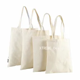 Borsa a tracolla in tela di grande capacità Borsa a tracolla pieghevole ecologica in Cott Borsa a tracolla riutilizzabile fai-da-te Borsa della spesa Beige Bianco u4vu #