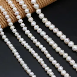 Punch Natural Freshwater Pearl Round Beads High Quality Pearl Spacer Beaded for Making DIY Jewelry Necklace Accessories 5-10mm