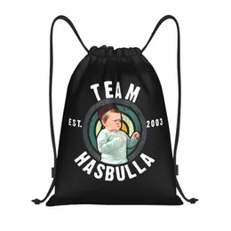 Personalizado Engraçado Hasbulla Hasbullah Drawstring Bag para Shop Yoga Mochilas Homens Mulheres Mini Khabib Sports Gym Sackpack 51n0 #