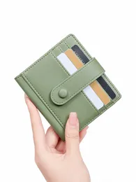 Fiable RFID Mulheres e Homens Titulares de Cartão de Crédito PU Leather Ultra Thin Card Set Busin Card Holder Mulheres Pequena Carteira R9Uf #