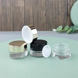 Storage Bottles 100pcs 3g Thick Glass Cream Jars Airtight Container For Lip Cosmetic Oil Wax Tiny Refillable Mini Travel