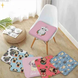 Almofada/travesseiro decorativo pug cão almofada tapete de cadeira europeia Costo macio da almofada para o pátio de refeições Decoração de jardim externo em casa tatami y240401