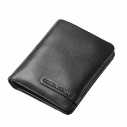 Bison denim super macio couro genuíno dos homens carteira marca de luxo rfid busin titular do cartão moeda bolso bolsa melhor presente para homem 50m2 #