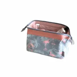 donne viaggio animale fenicottero make up borse ragazza borsa cosmetica trucco bellezza W organizzatore borsa da toilette kit di stoccaggio custodia da bagno f7U4 #