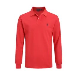 Markenkleidung Luxus neuer hochwertiger Sommer-Sommer-Herren-Polo-Hemd Qulity Polos Herren schnell trocknende Baumwolle Langarm Hemd Sporthemd