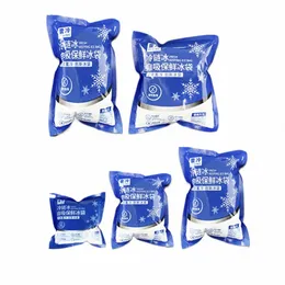 10pcs Self-priming Ice Pack Reutilizável Ice Cooler Bag Pain Cold Compr Bebidas Refrigerar Piquenique Food Keep Fresh Dry Ice Packs O8VM #