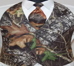 2017 Realtree Camo Groom Vests 농장 결혼식 위장 조끼 남성 슬림 핏 남성 Vests Fashion Groom 착용 턱시도 정장 양복 웨이스트 코트 2636927