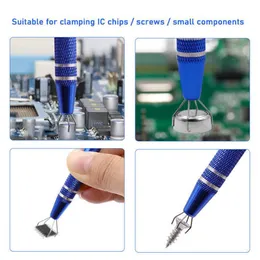 Dört Pençe Elektronik Bileşen Grabber IC Extractor Pickup Chip Seçici Yama IC Suck Pen Metal Grabber Elektronik Onarım Aracı