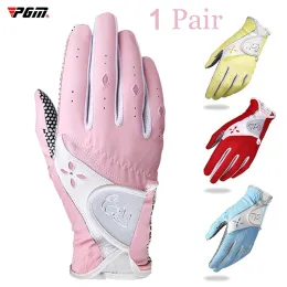 Handschuhe 1 Paar Golfhandschuhe für Damen und Mädchen, PU-Stoff, schöne atmungsaktive, rutschfeste Handschuhe, Damen-Geschenk, mehrfarbig, brandneues Dropshipping