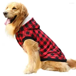 Vestuário de cachorro roupas outono inverno roupas labrador médio grande grande pet xadrez casaco de duas pernas samoyed husky ropa para perro jaquetas