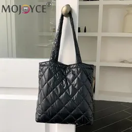 Bolsas de ombro femininas diamante acolchoado bolsa leve estofamento alça superior versátil casual macio grande capacidade desleixado viagem