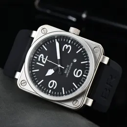 Zegarek BR luksusowy zegarek automatyczny ruch mechaniczny zegarki Womenwatch wielofunkcyjny sześć szwów kwadratowy zegarek mężczyzn kalendarz gumowy mężczyzna Ross