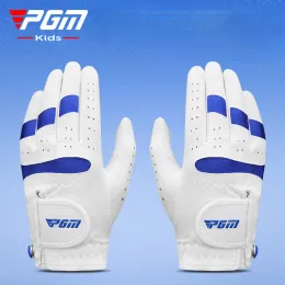 Gloves PGM Junior Golf Glove Microfiber Cloth Breathable Abrasion Resistant Soft Microfiber 1 Pair Children Sports Gloves ST024