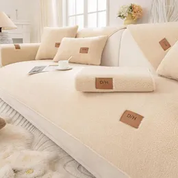 Stollekläder skjulbeständig kudde täcker mjuk plysch soffa hållbar bekväm slipcover för hemdjockad skyddande universal