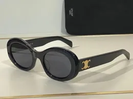 مصمم Tide People نظارات شمسية للنساء Celinf Sunglasses Cel 4S194 ، نظارة مصممة للرجال والنساء في القوس البيضاوي ، عدسات طباعة الفهد ، إطار مستدير صغير ،