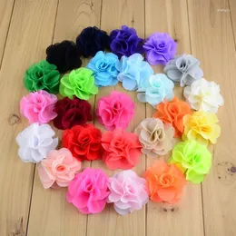 Hair Accessories Neon Chiffon Summer Sytle 2.56 Inch Girl Flowers Headband 125pcs/lot Kids Head Beauty DIY MH88