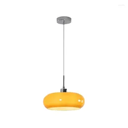 Lustres 2024 Moderno Laranja Branco Lustre de Vidro Luzes para Quarto Estudo Interior Pendurado Iluminação Dimmable Home Deco Lamp