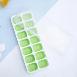 Baking Moulds Unique Design Ice Mold Silicone Cube Set For Whiskey Cocktails Easy Release Tray With 14 Grids Diy Making