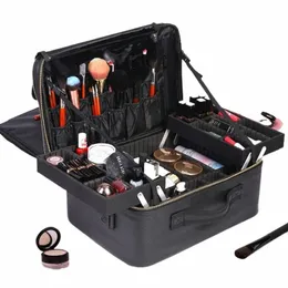 Neue Profial Make-Up Tasche Frauen Kosmetik Taschen Fall Hohe Qualität Leder Koreanische Make-Up Box Große Kapazität Reise W Taschen k52O #