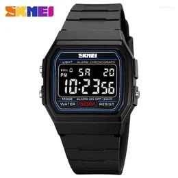 Relógios de pulso SKMEI 2042 Relógio esportivo digital para homens à prova d'água Calendário Back Light Mens Eletrônico Relógio Militar Reloj Hombre