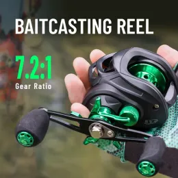 Reel de pesca Fishmx 7.2: 1 relação de transmissão max drag 10kg Baitcasting Reel com carretel de alumínio para atrair Pesca de água doce