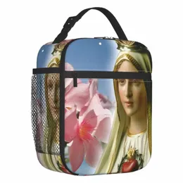 Изолированная сумка для обеда «Наша Леди Фатимы» для женщин, герметичная католическая Дева Мария, термохолодильник, ланч-бокс, офисная работа, школа n6V7 #
