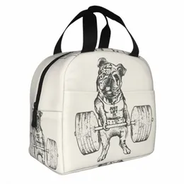 english Bulldog Lift Lunch Bag Portable Warm Cooler Thermal Insulated Lunch Box for Women Kids School Work Picnic Food Tote Bags a8jC#