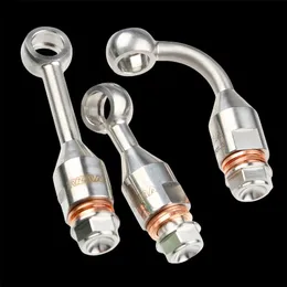 Stainless Steel 304 Hydraulic Reinforced Brake Clutch Oil Hose Line Pipe Banjo Fitting for Motorcycle ATV Dirt Bike Buggy 240318