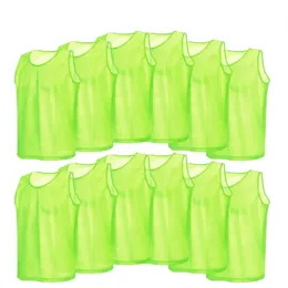 612 PCS Vuxna Barn Soccer Training Vest Football Shirts Jerseys Scrimmage Practice Sports Vest Breattable Team Training 240322