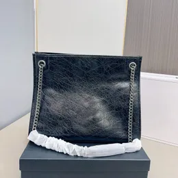 Borsa a tracolla Niki di lusso da donna di design Borsa da pendolare di grande capacità da 34 cm in pelle stile vintage con lavorazione hardware di alta qualità