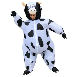 Disfraz de Monstruo inflable De Vaca Para Adultos、Cosplay Aterrador、Halloween、Navidad、Fiesta、Festival、Escenario