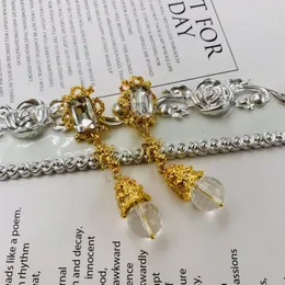 Brincos de alta qualidade luz luxo moda vintage banhado a ouro varredura ombro 925 agulha de prata feminina orelha studs jóias