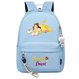 Belle Princ Kawaii Jungen Mädchen Kinder Schulbuch Taschen Frauen Bagpack Teenager Leinwand Laptop Reise Rucksack E2ut #