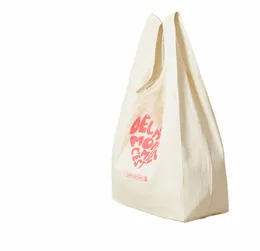 Eco Tote Shop Bolsa de lona Pacote dobrável de alta qualidade Mulheres Homens Rocery reutilizável Alta capacidade Dobre Cott Shop Bag h8Wx #