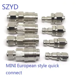 PU Trachea Joint MINI European Style Pneumatic Quick Coupling For 6x4mm 8x5mm 10x6.5mm 12x8mm Air Hose Connector