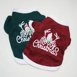 Hundkläder jul snögubbe skjorta Autumn Pet Clothes Hoodies för små hundar kattvalp pullover flecce varma kläder ropa perro