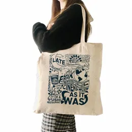 navy Styles Tote Bag Aesthetic Tote HS Inspired Merch Harry's House Large Capacity Shoulder Bag Gift for Harry's Fans E7GU#