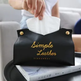 NEU 2024 Einfache Gewebekoffer Box Behälter Leder Retro Toilette Pumping Box Auto Handtuch Serviette Papiere Beutelhalter Box Hülle Beutel Tischdekor für