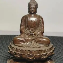 Decorative Figurines Baojiang Antique Bronze Ware Miscellaneous Collection Purple Copper Buddha Statue Home