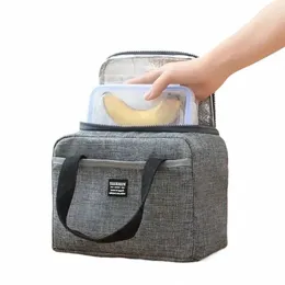 portable Lunch Bag New Thermal Insulated Lunch Box Tote Cooler Handbag Bento Pouch Dinner Ctainer School Food Storage Bags 673V#