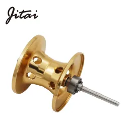 Carretilhas Jitai V Forma Carretel de Reposição para Carretel de Baitcasting CNC Metal Spare Spool Bait Casting Roda Substituição Equipamento de Pesca DIY Ferramenta